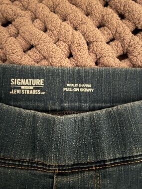 Signature by Levi Strauss Blue Pull-On Skinny Jeans